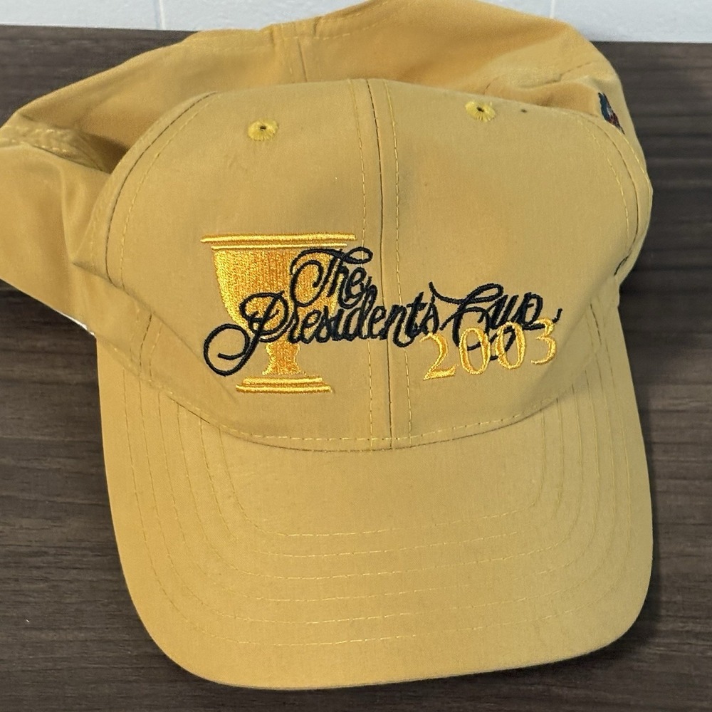 Vintage 2003 Presidents Cup Gold Hat Never Worn